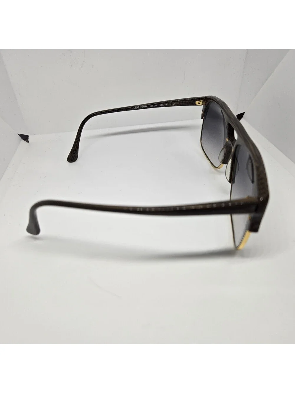 Lozza USA Mod. 3016 Col.018 Vintage Shield Sunglasses 59-19 Italy Gold Gray